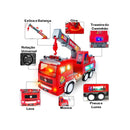 Caminhão de Bombeiro Brinquedo Infantil – Luzes 4D, Sirene Realista e Movimento Bate e Volta